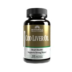 Aceite de hígado de bacalao 200 mg Windmill Naturals Vitamins (100 cápsulas blandas)
