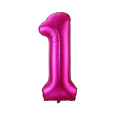 Globo rosado Número 1 Balloon (32 pulgadas)