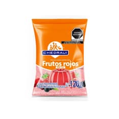 Polvo para preparar gelatina sabor frutos rojos Chedraui (120 g / 4.23 oz)