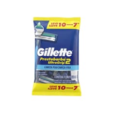 Máquina de afeitar desechable Gillette Prestobarba 2 UltraGrip (10 U)