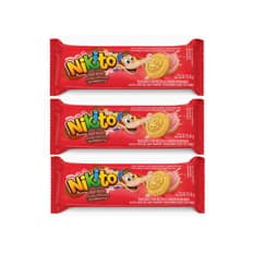 Galletas dulces con crema sabor fresa Nikito (3 x 51.6 g / 1.82 oz)