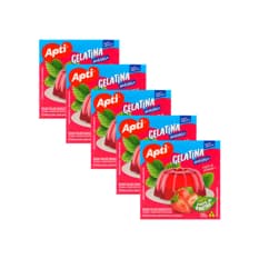 Gelatina sabor fresa (5 x 20 g / 0.7 oz)