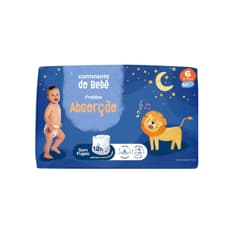 Pañales absorbentes para bebés de 13 a 18 kg, talla 6, Continente do Bebé (40 U)