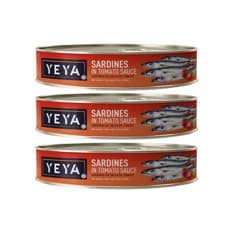 Sardinas en salsa de tomate Yeya (3 x 425 g / 15 oz)
