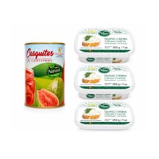 Casquitos de guayaba +  Queso crema pasteurizado