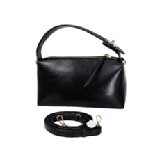 Bolso bandolera y de mano color negro tipo caja con asa ajustable Isabella