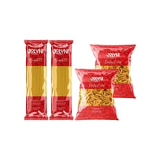Mixto de pastas: pluma Rigatoni Jolyni (2 x 400 g / 14.10 oz) + Spaghetti Jolyni (2 x 500 g / 17.63 oz)