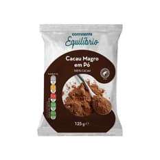 Cacao en polvo bajo en grasa Continente Equilíbrio (125 g / 4.41 oz)