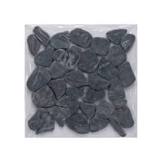 Caja de losas - Mosaico Black beach 27 x 27 cm – piedra de río natural Zeric (10 U)