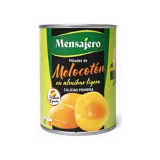 Mitades de melocotón en almíbar ligero Mensajero (840 g / 1.85 lb)
