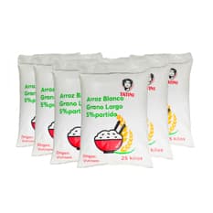 Arroz de grano largo 5% de grano partido Tatine (6 x 25 kg / 55.1 lb)