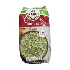 Arvejas verdes partidas - chícharos - LOS GRANOS (1 kg / 2.2 lb)