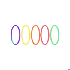 Pulseras fluorescentes coloridas Torbex (5 U)