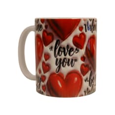 Jarra de cerámica blanca de 330 ml con diseño “Love you” Échale
