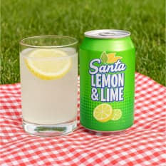 Refresco gaseado de limón y lima Santa (6 x 330 ml)