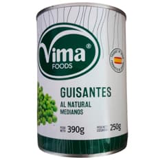 Guisantes al natural medianos Vima Foods (390 g / 13.76 oz)