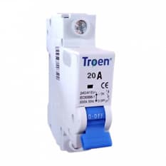 Interruptor - breaker - termomagnético de 20 A 1 polo tipo europeo Troen