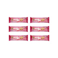 Galletas sabor vainilla rellenas con crema sabor a fresa Show Gol (6 x 76 g / 2.68 oz)