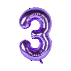 Globo morado número 3 de 32 pulgadas Balloon