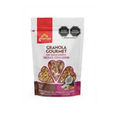 Cereal granola con chispas de cacahuate con trozos saor a chocolate, coco tostado y quinua Granvita (350 g / 12.34 oz)