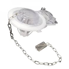 Sapo para inodoro de PVC transparente, cadena acero inoxidable Foset