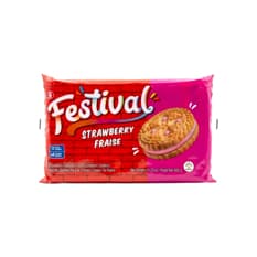 Galletas dulces rellenas con crema sabor a fresa Festival (403 g / 14.2 oz)