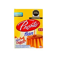 Polvo para preparar postres estilo flan con sabor cajeta Pronto (84 g / 2.96 oz)