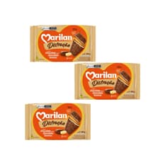 Galleta dulce sabor a chocolate rellena de galleta dulce sabor a chocolate blanco Marilan (3 x 280 g / 9.88 oz)