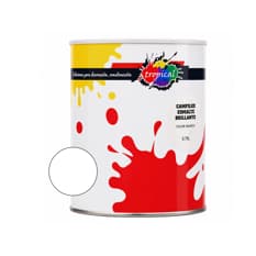 Pintura esmalte interior y exterior color blanco Campilux Tropical (750 ml)