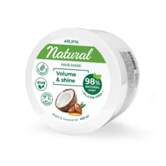 Mascarilla capilar volumen y brillo con aceite de argán y coco Aroma Natural (450 ml / 15.2 fl oz)