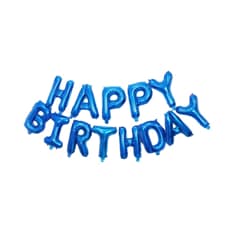 Cartel de Happy Birthday color azul oscuro Ballon (16 pulgadas)