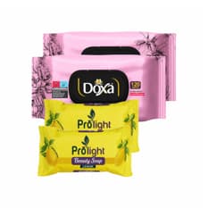 Combo de aseo personal #3: Toallitas húmedas Doxa Romance + Jabón de belleza con fragancia a limón Prolight