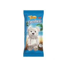 Pastel de chocolate con forma de oso cubierto de chocolate blanco y coco Tío Cocobear Simsek (40 g / 1.41 oz)