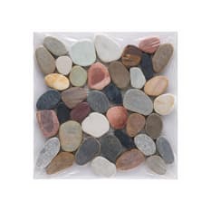 Caja de losas mosaico Urbana multi piedra de río natural 27 x 27 cm Zeric (10 U)
