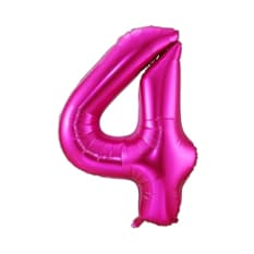 Globo rosado 32" número 4 Balloon