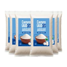 Azúcar blanca refinada Campo Vivo (6 x 500 g / 1.1 lb)