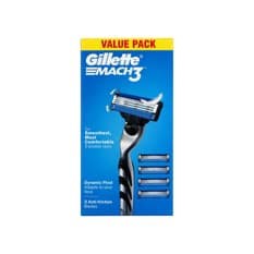 Cuchilla de afeitar de triple hoja para hombre con 4 respuestos Mach3 Gillette