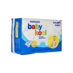 Pañales desechables para bebé talla P baby kool (20 U)