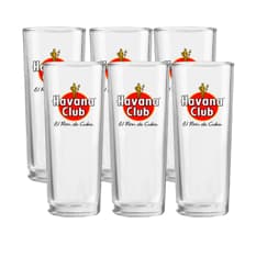 Juego de 6 vasos tubo Havana Club