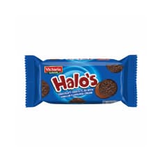 Galletas de chocolate rellenas con crema sabor vainilla Victoria Garden Halo’s (30 g / 1.05 oz)
