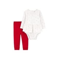 Conjunto de 2 piezas de body y pantalón para bebé Carter´s (Talla 18 meses)