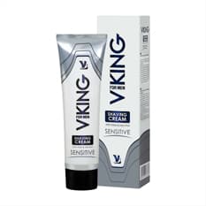 Crema de afeitar con aloe y mentol Sensitive Viking (100 ml)