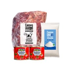 Combo básico para costillas de carnero: Costillas de carnero Campo Vivo + Pasta de tomate Burcu + Sal fina común Campo Vivo
