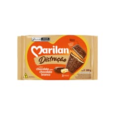 Galleta triple capa sabor chocolate con chocolate blanco Distracao Marilan (280 g / 9.88 oz)