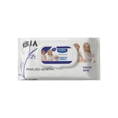 Toallitas húmedas para uso general con provitamina B5, vitamina E y tamaño XXL Koria (120 U)