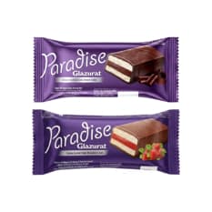 Pastelitos relleno de crema de fresa y chocolate con cobertura de chocolate Paradise Simsek