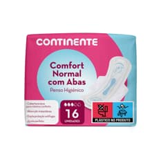 Compresas sanitarias confort normal con alas Continente (16 U)