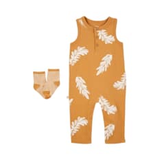 Conjunto de mono y calcetines de plumas para bebé de 2 piezas Carter's (Talla-3 M)