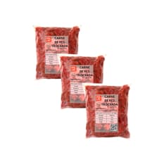 Carne troceada de res de primera PDL LMC (3 x 1.5 kg / 3.3 lb)