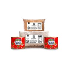 Combo para sazonar: Pasta de tomate Burcu + Ajo en polvo Cosecha Real + Comino molido Cosecha Real